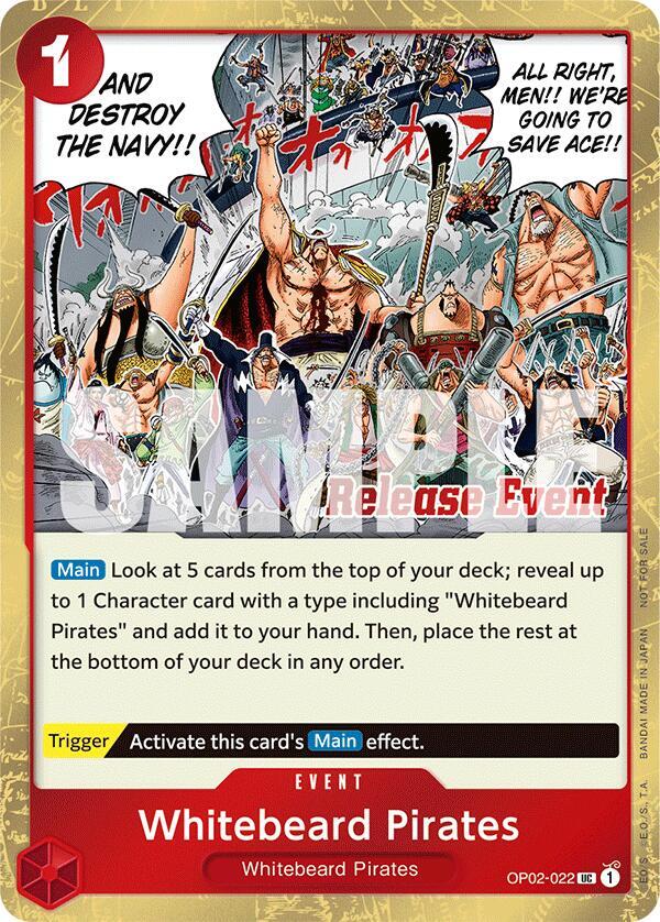 Whitebeard Pirates (ST15 - ST20 Release Event Winner Pack) OP02-022 One Piece card