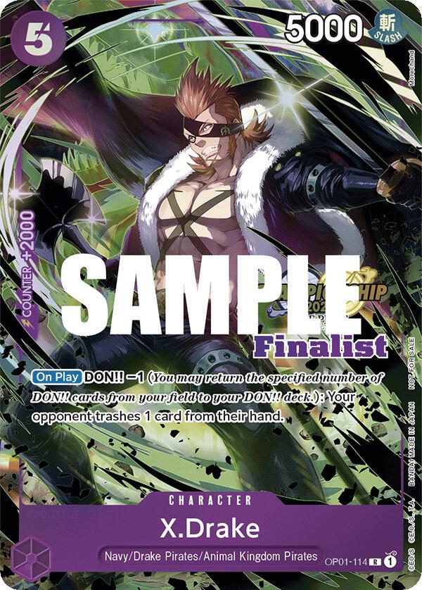 X.Drake (CS 2023 Top Players Pack) [Finalist] OP01-114 One Piece card