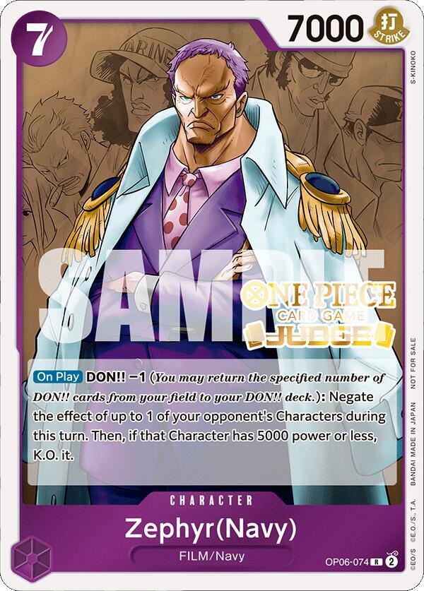 Zephyr (Navy) (Judge Pack Vol. 4) OP06-074 One Piece card